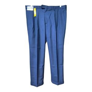 Stafford Blue Classic Fit Dress Pants 40x29 Easy Care Stretch